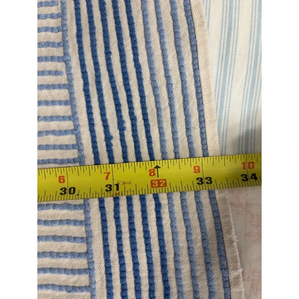 Chenille Blue and Pink Floral Bath Rug 33